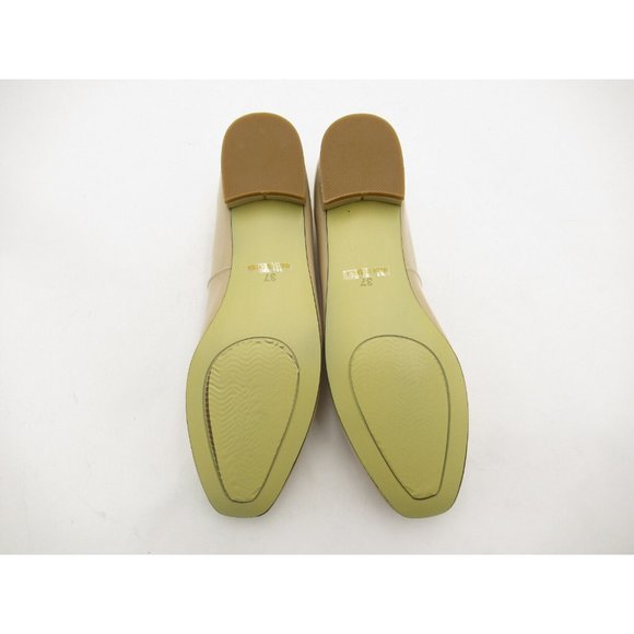 Women's Genuine Patent Leather Flats Low Block Heel Slip On Size 6.5 - Picture 10 of 13